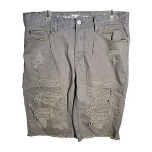 Jordan Craig Legacy Edition Shorts 32 Gry Denim Distressed Artesian Work Pants